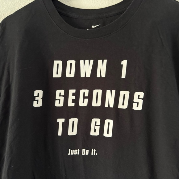 Nike Men's Down 1 3 Seconds To Go Just Do It JDI Swoosh Basketball Gym Black XXL - Picture 4 of 6